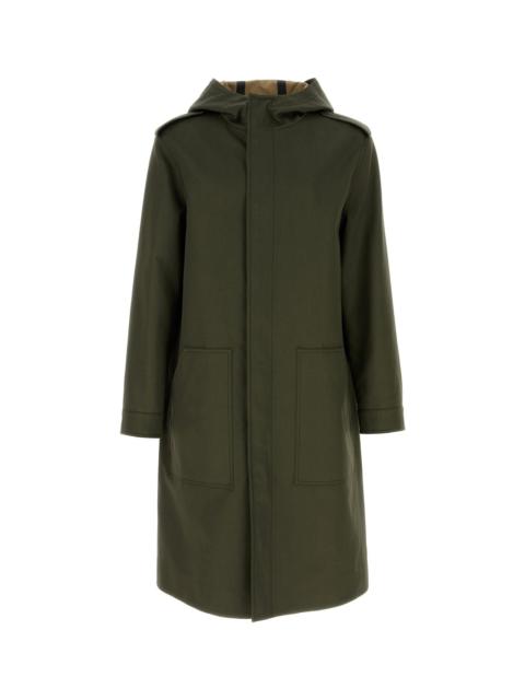 Valentino Army green cotton trench coat