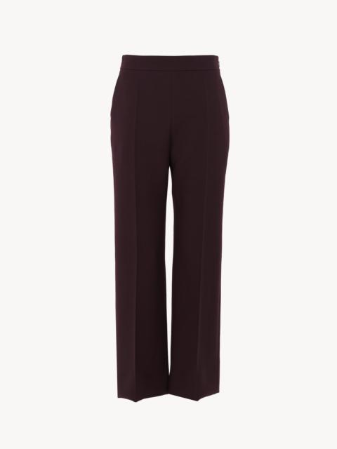 Chloé STRAIGHT CROPPED PANTS IN WOOL CRÊPE