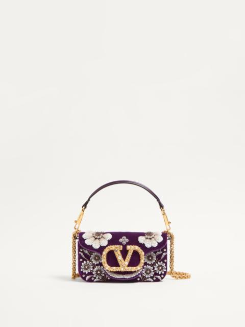 Valentino VALENTINO GARAVANI LOCÒ SMALL SHOULDER BAG EMBROIDERED WITH JEWEL LOGO