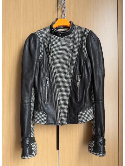 BALENCIAGA Balenciaga Leather Houndstooth Fall/Winter 2008 jacket