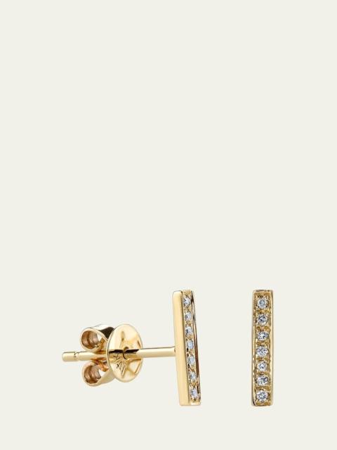 SYDNEY EVAN Small 14k Gold Diamond Bar Single Stud Earring