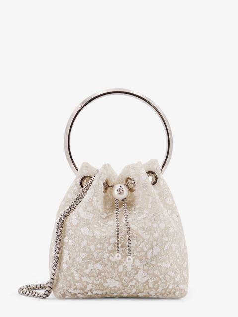 JIMMY CHOO Jimmy Choo Women Bon Bon Mesh Bucket Bag With Micro Sequins