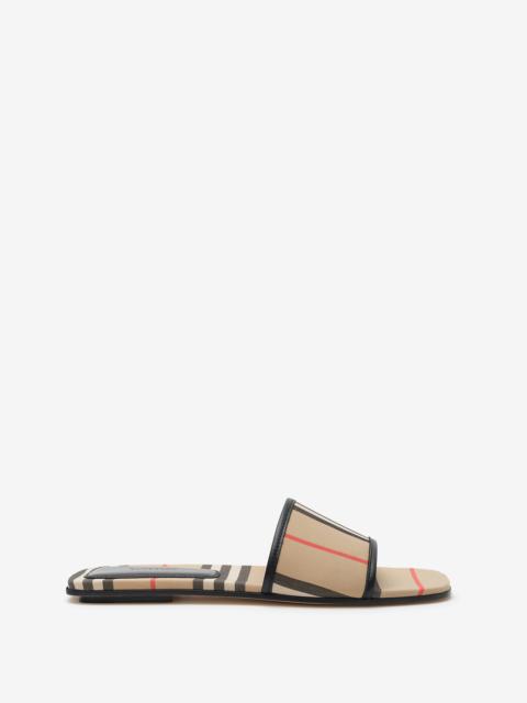 Burberry Icon Stripe Cotton Slides