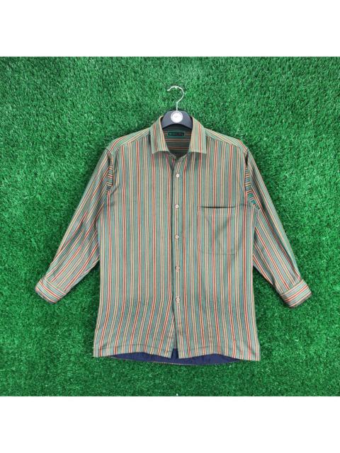 Other Designers Vintage - Vintage 80's Wool Flannel Striped Shirt by Sebatical Resort