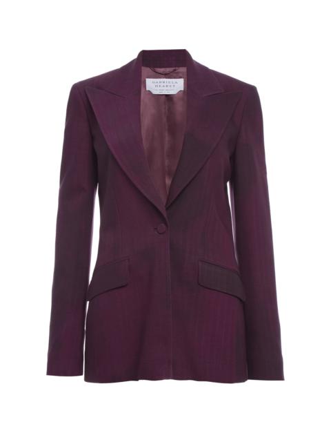 GABRIELA HEARST Leiva Blazer in Bordeaux Virgin Wool