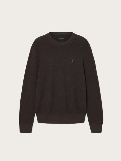 ALLSAINTS ASPEN WAFFLE CREW NECK SWEATER