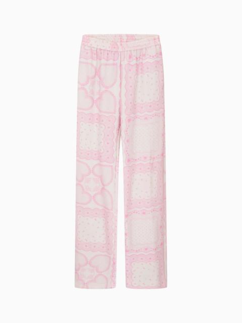 LoveShackFancy Momo Heart Print Fleece Sweatpant