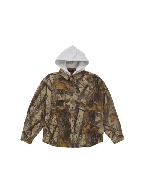 Supreme Supreme Quilted Lined Hooded Flannel Shirt Realtree Hardwoods Camo