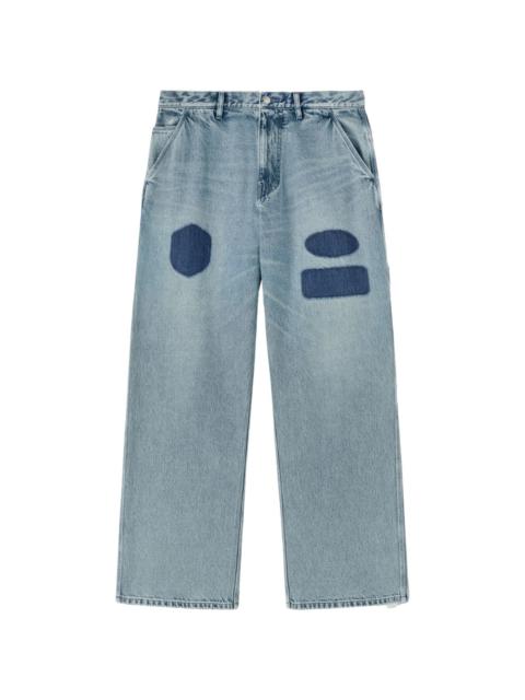 cotton straight-leg jeans