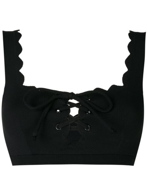 MARYSIA scalloped-trim bikini top
