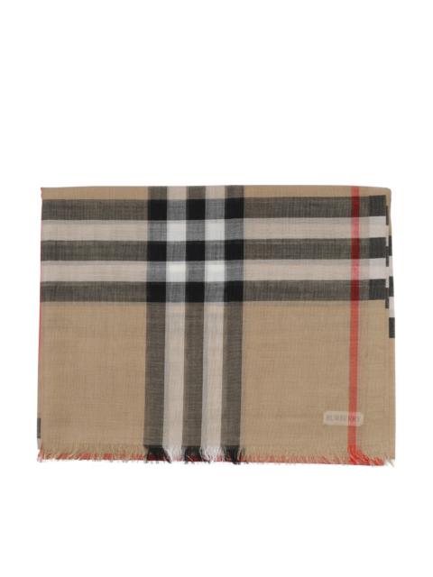 Burberry Burberry Women Check Wool Scarf
