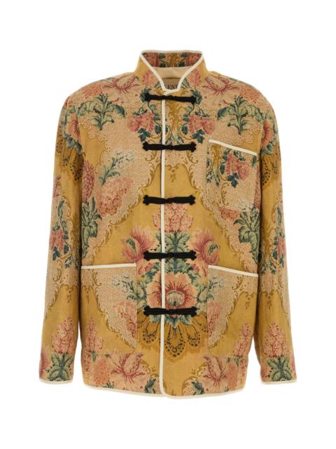 Valentino Printed linen shirt