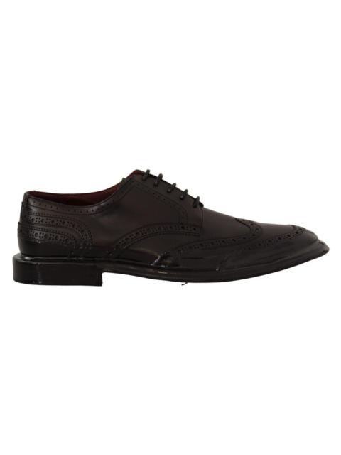 Dolce & Gabbana Dolce & Gabbana Black Leather Oxford Wingtip Formal Derby Shoes