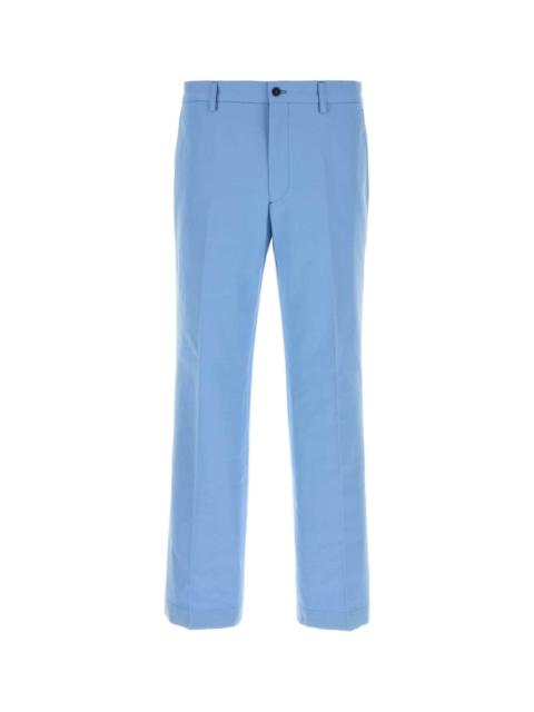Prada Light Blue Poplin Pant