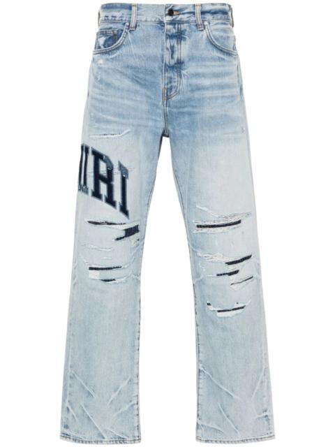 AMIRI AMIRI Men Varsity Logo Repair Straight Jean