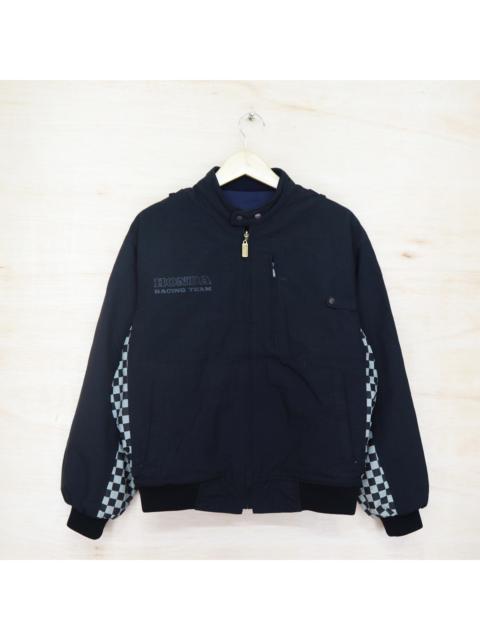 Other Designers Vintage 90s HONDA Racing Team International Mini Logo Bomber Windbreaker Reversible Jacket Checkboar