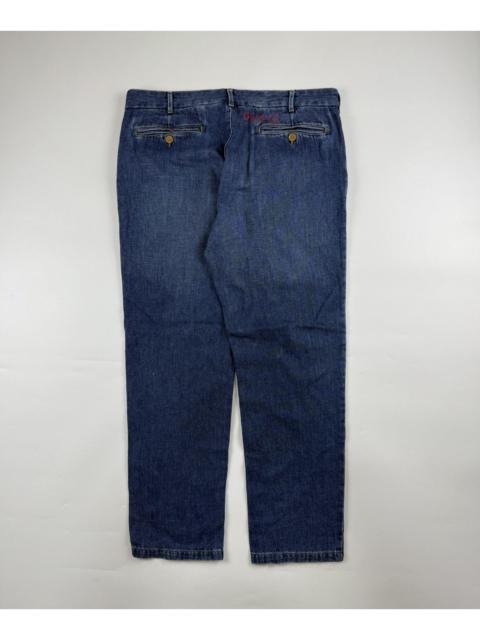 GUCCI Gucci Embroidered Logo Denim Pants