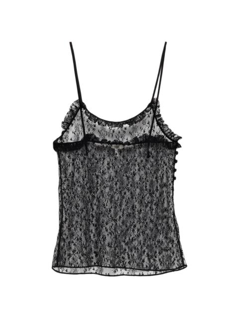 floral-lace tank top