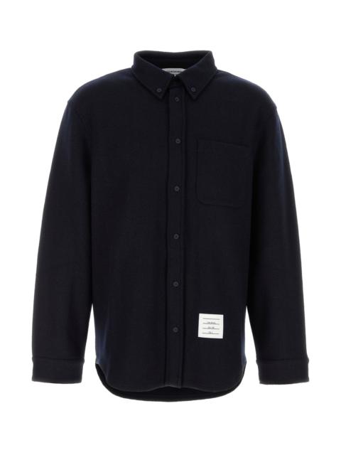 Thom Browne Midnight blue cotton blend oversize shirt