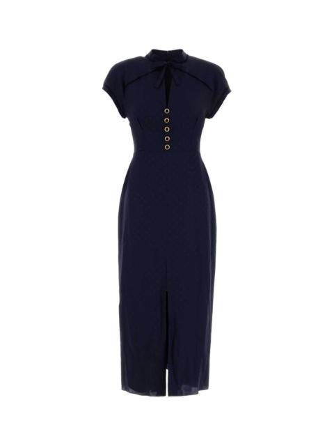 Alessandra Rich Alessandra Rich Women Navy Blue Silk Dress