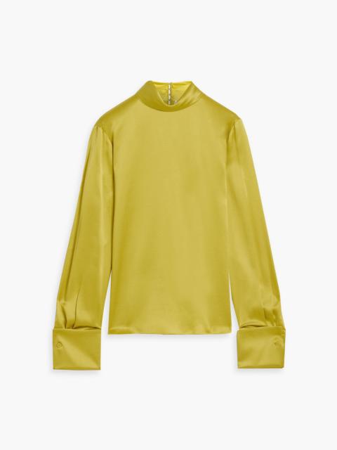 Oscar de la Renta Silk-satin crepe blouse