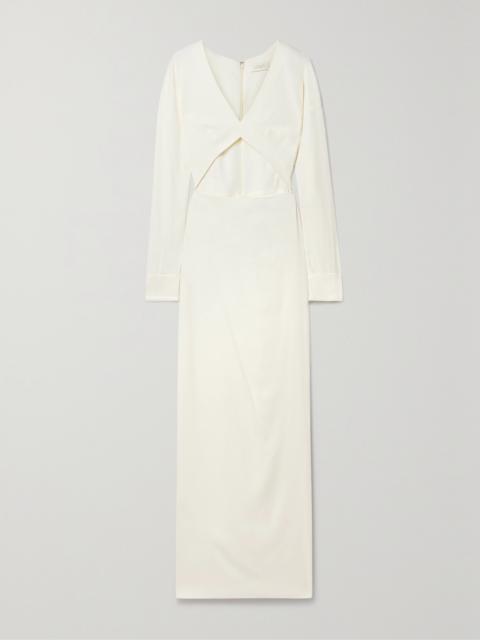 LAPOINTE Cutout Crepe Maxi Dress
