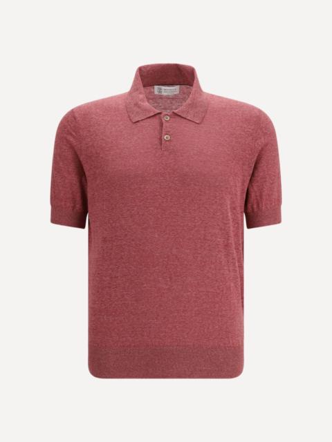 Brunello Cucinelli Linen and silk Polo Shirt