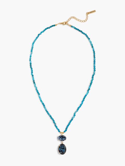Jennifer Behr Freya gold-tone, apatite and crystal necklace