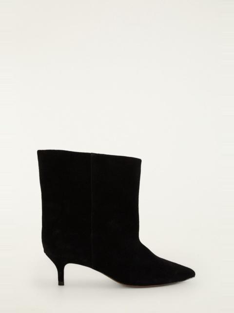FARM RIO Black Suede Heeled Ankle Boot