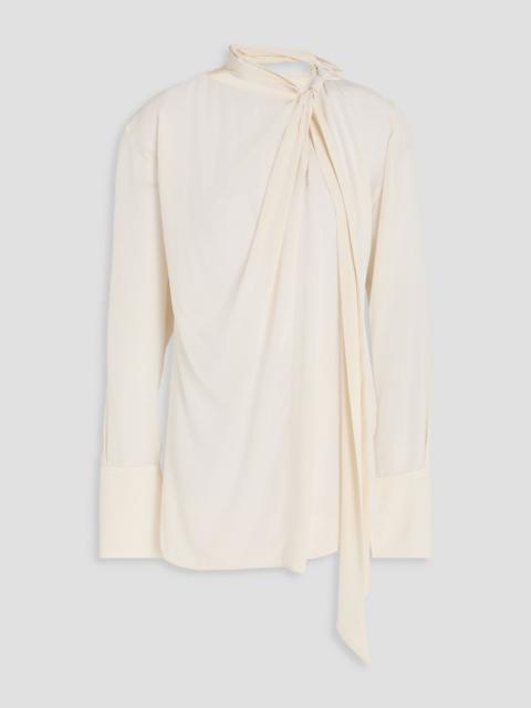 Victoria Beckham Twisted silk crepe de chine blouse