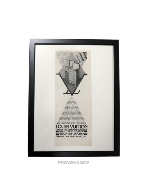 Louis Vuitton Antique Newsprint Ad- Monogram Drawer Trunk
