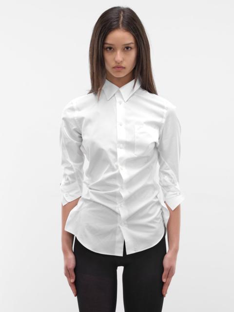 Junya Watanabe White Asymmetric Cotton Blouse