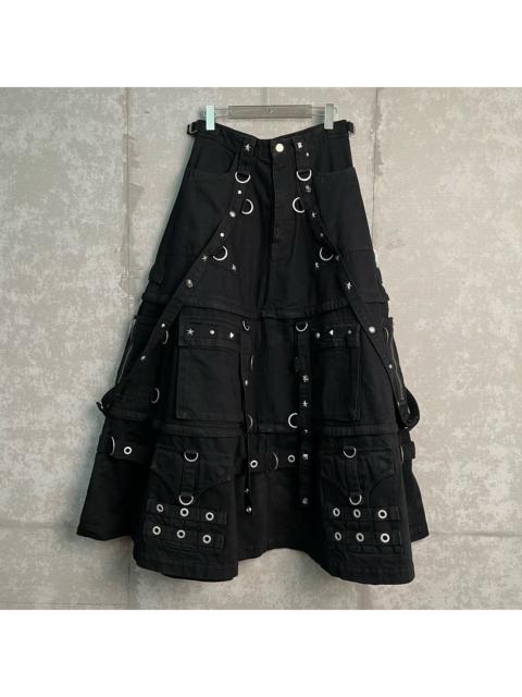 BALENCIAGA Balenciaga Black Punk-Style Utility Skirt
