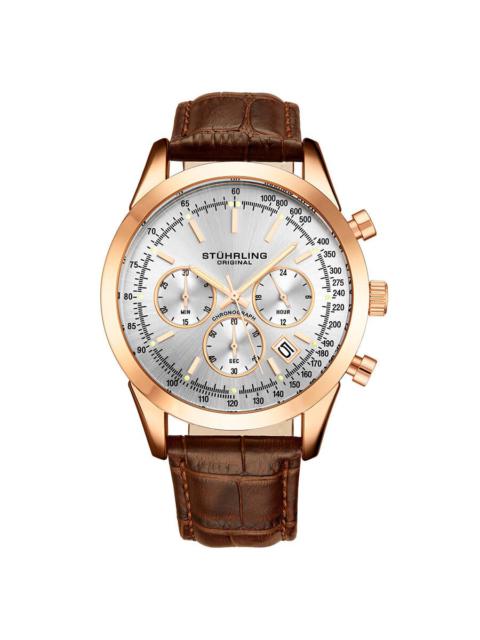 Other Designers Stuhrling Original Monaco Quartz Silver Dial Men's Watch M13654