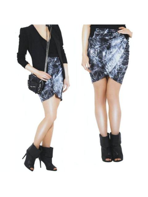 Helmut Lang HELMUT LANG Faux Wrap Printed Mini Skirt