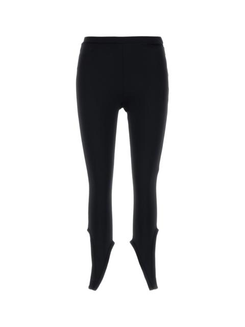courrèges Black stretch nylon leggings