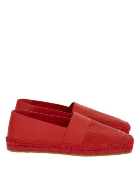 FERRAGAMO Ferragamo Seda Leather Espadrilles, Size 7 C