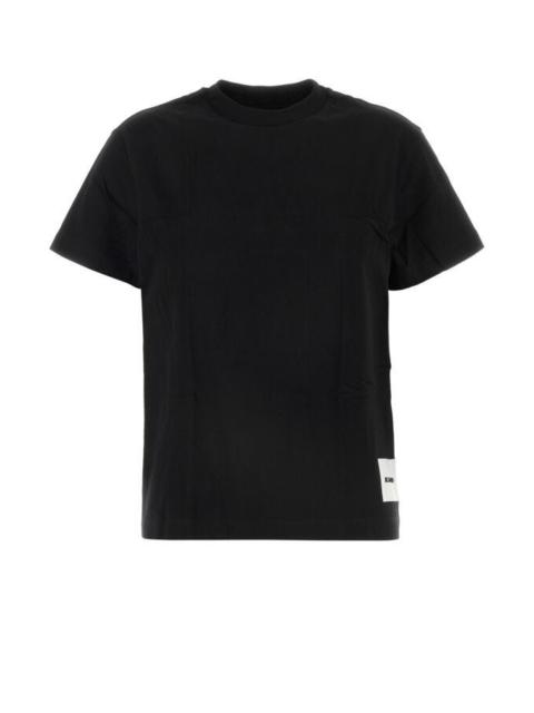 Jil Sander Women Black Cotton T-Shirt Set