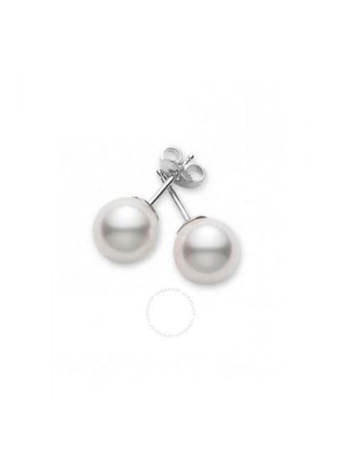 MIKIMOTO Mikimoto 18K White Gold 4-4.5MM Pearl Stud Earrings - PES401W