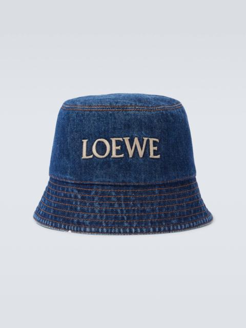 Loewe Logo denim bucket hat