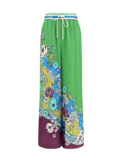 ALÉMAIS Alemais Nanci Silk Pants Multicolor