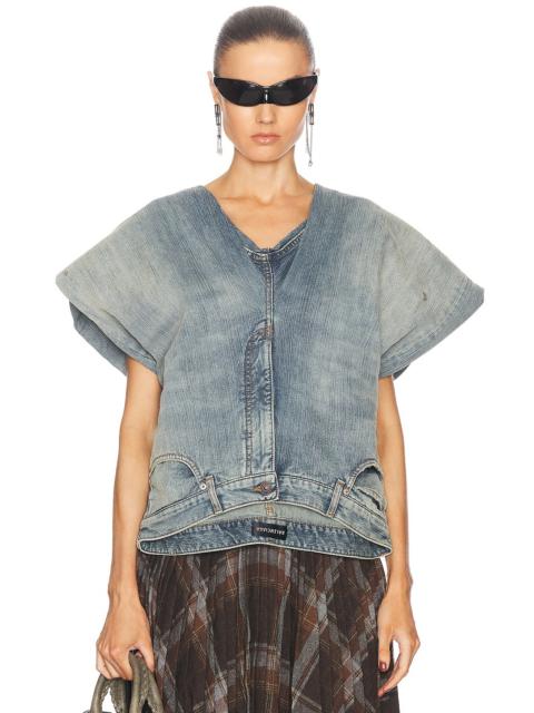 Denim Pants Top