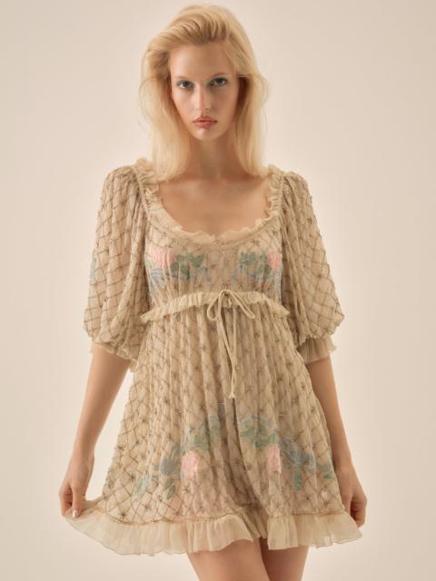 For Love & Lemons Spellbound Rose Mini Dress