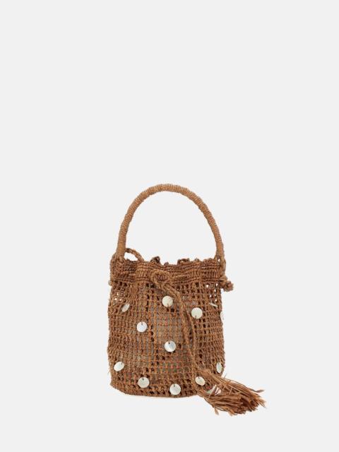 Alanui STRAW BUCKET BAG 'PRECIOUS MOMENT'