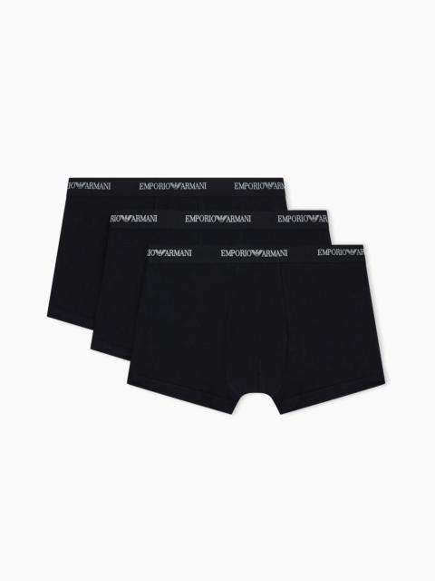 EMPORIO ARMANI THREE-PACK OF STRETCH JERSEY BOXER BRIEFS