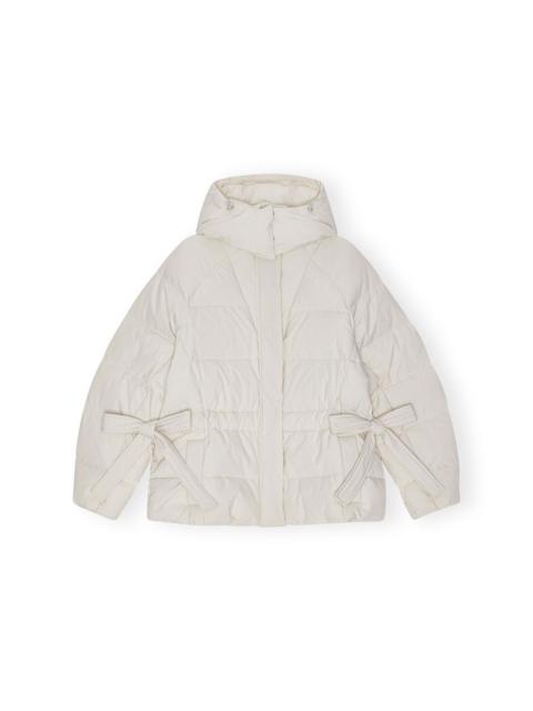 GANNI WHITE TECH OVERSIZED PUFFER JACKET