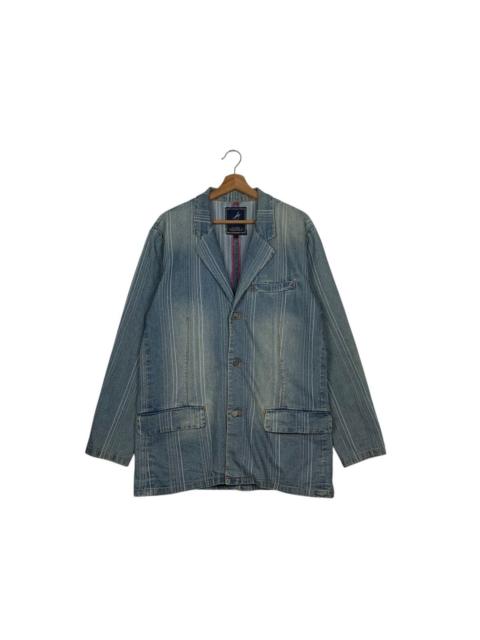 Other Designers KARL KANI Washed Denim Jacket Casual Jacket #2093-C91