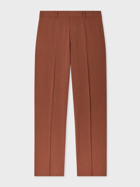 Paul Smith Straight-Fit Rust Two-Ply Merino Wool Trousers
