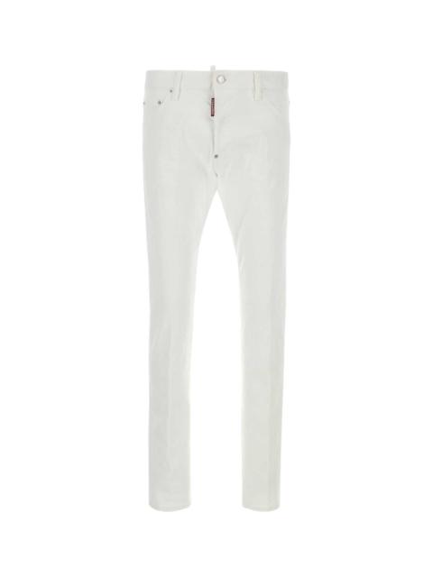 DSQUARED2 White Stretch Denim Cool Guy Jeans