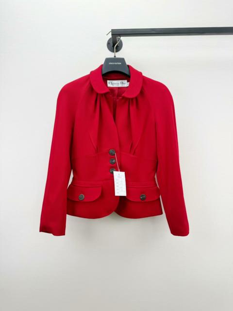 Dior Christian Dior vintage wool Bar jacket in red